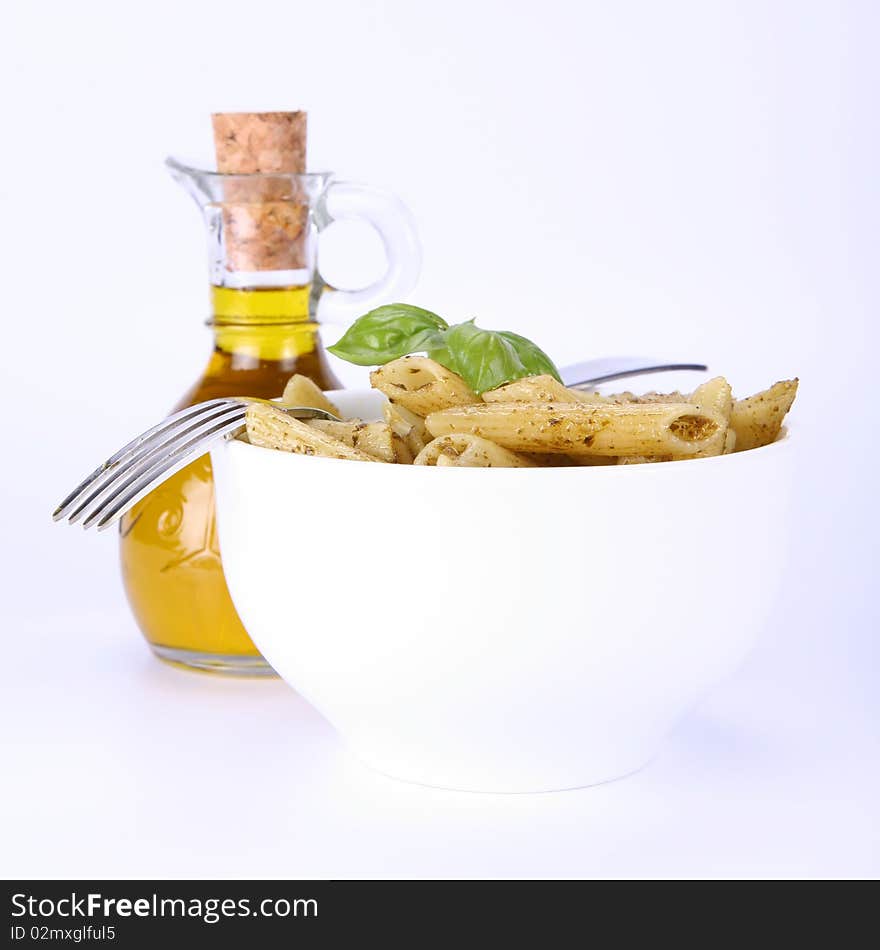 Penne with pesto