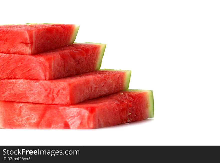 Slice of water-melon on a white background