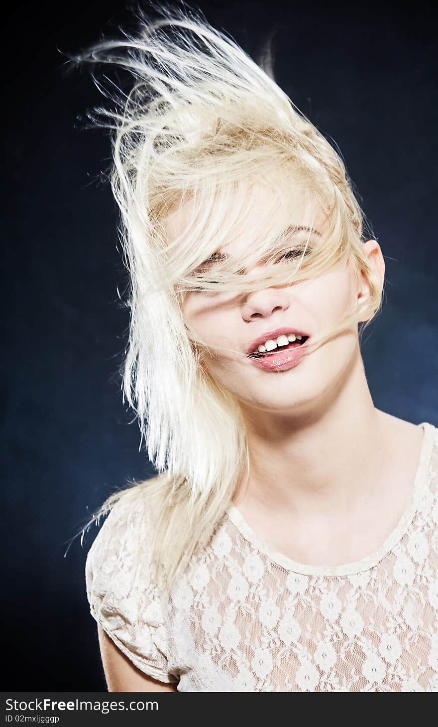 Young Girl With White Hair