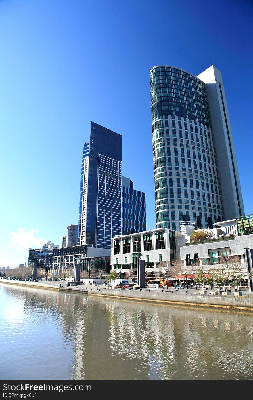 Melbourne Australia from the Yarra River. Melbourne Australia from the Yarra River.