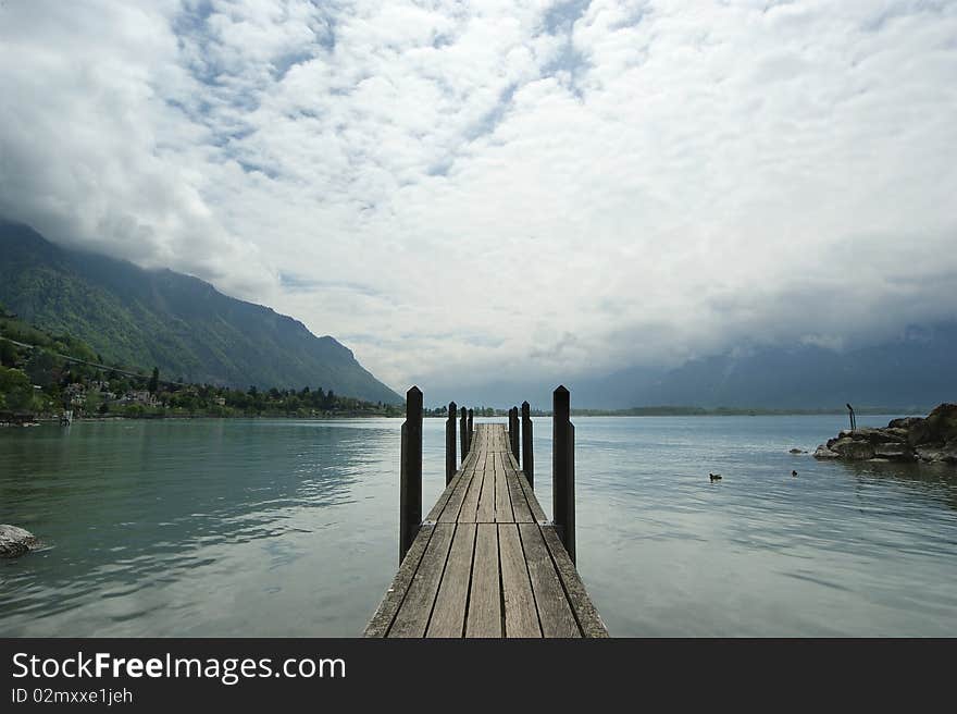 Wooden Pier For Boats And Yachts