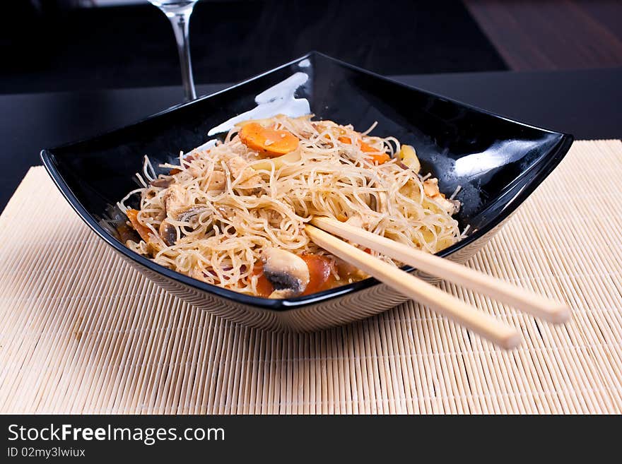 Chicken noodles