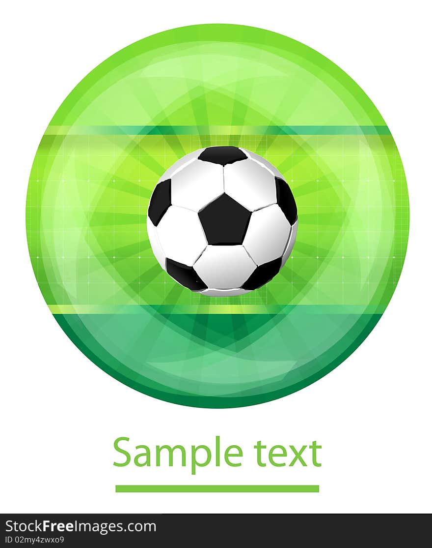 Soccer vector illustration on green background. Soccer vector illustration on green background