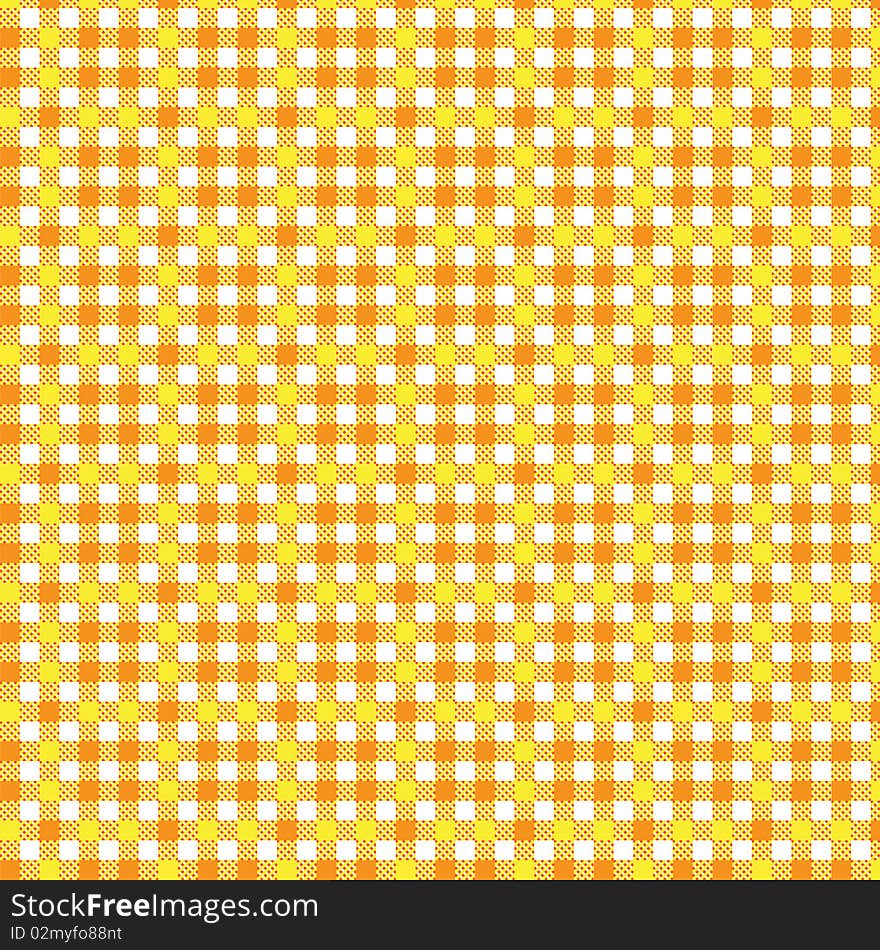 Pattern tablecloth yellow orange