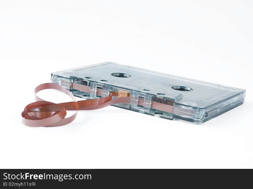 Broken Audio cassette tape