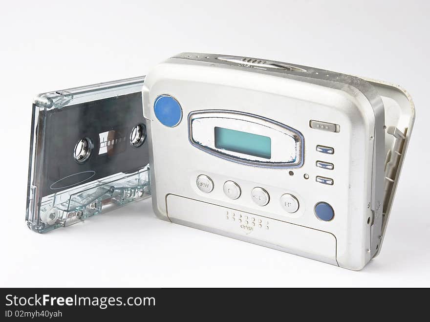 Stereo radio player with cassette. Stereo radio player with cassette