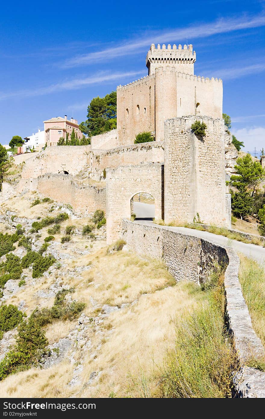 Marques de Villena Castle in Alarcon, Castile-La Mancha, Spain