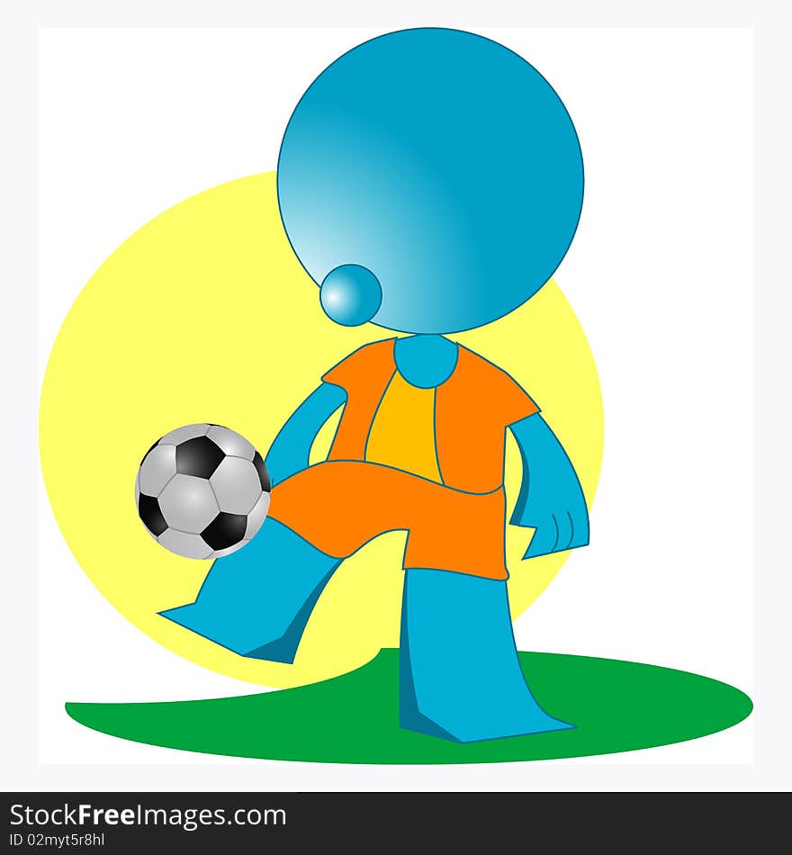 Blueman soccer player