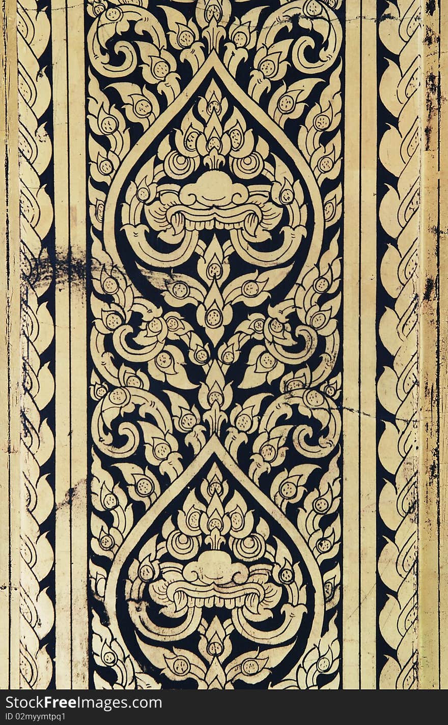 Decoration Of Column, Thailand