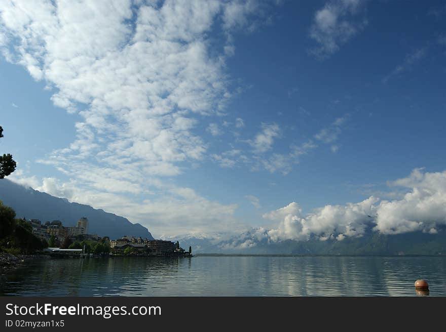 View Of Lake Geneva And The Alps