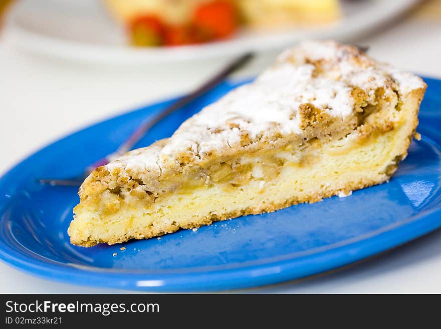 Sweet apple pie,on white background . Sweet apple pie,on white background .