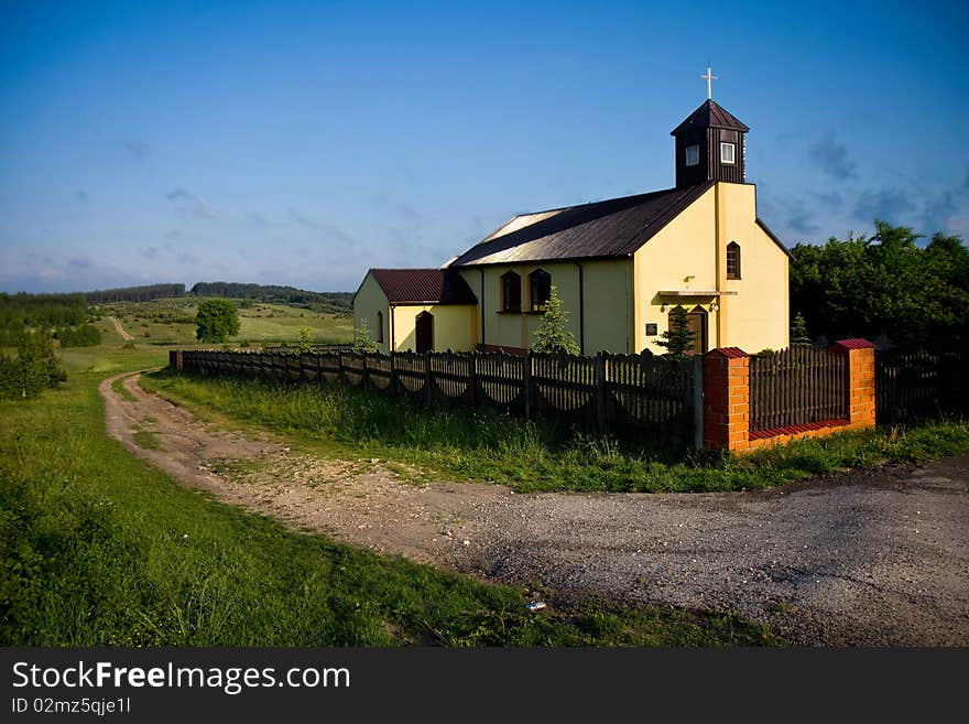 Small countryside church in Poland