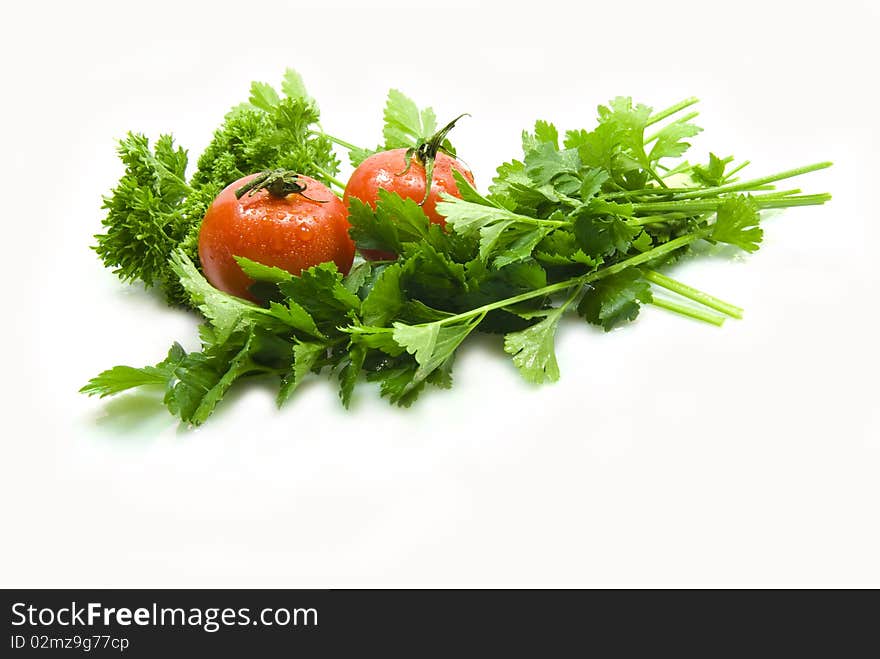 Celery Parsley tomatoes