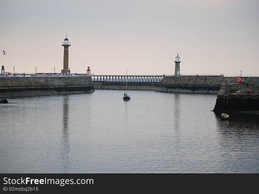 View of port in Whitby