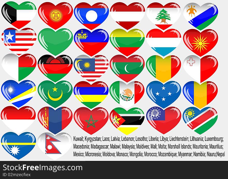 Flags of the countries of the world. Flags of the countries of the world