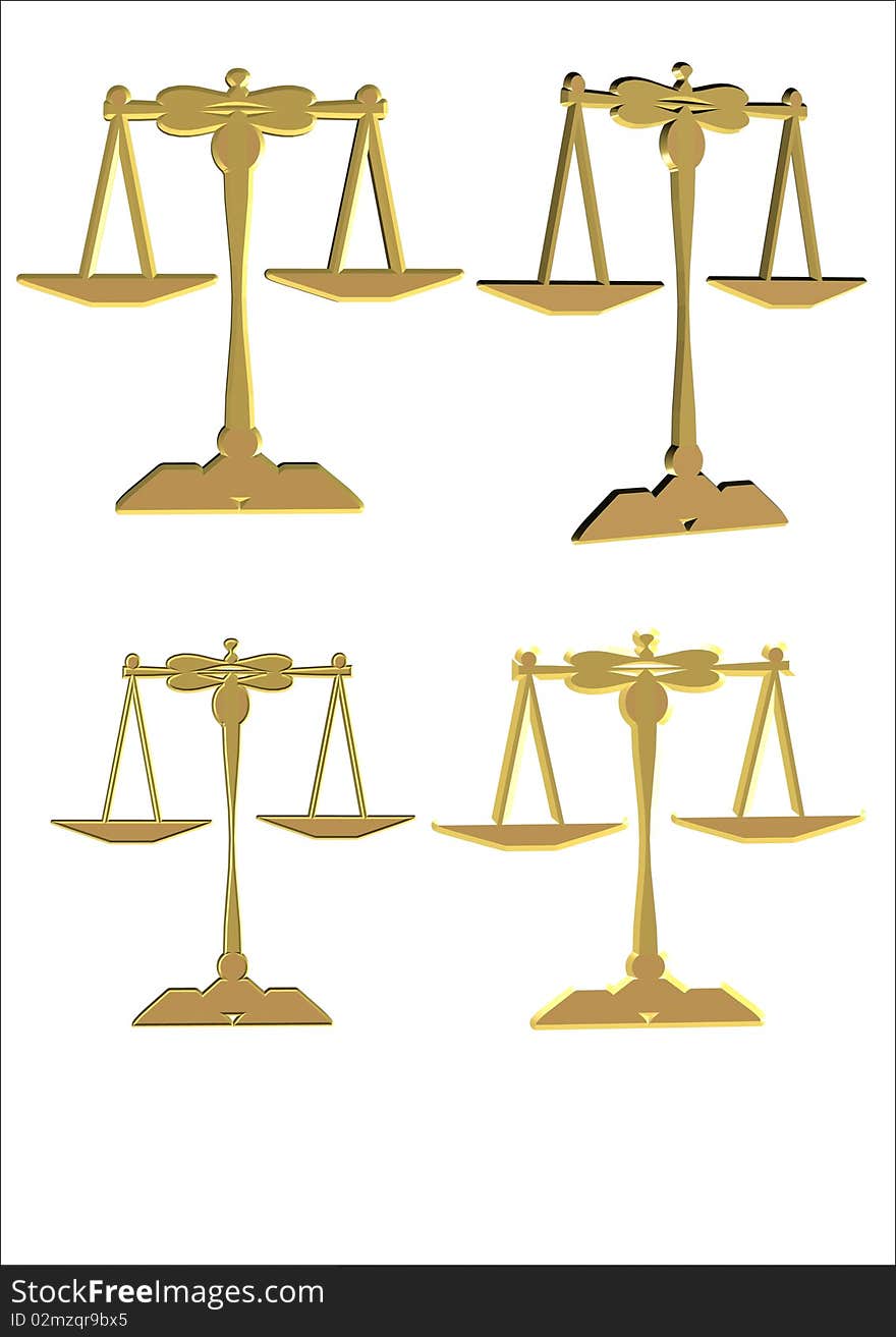 3d scales of justice