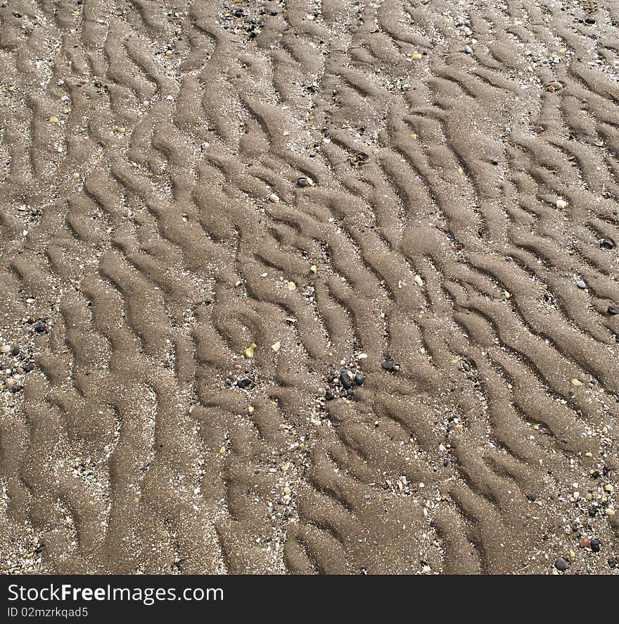 Texture of sand on the beach