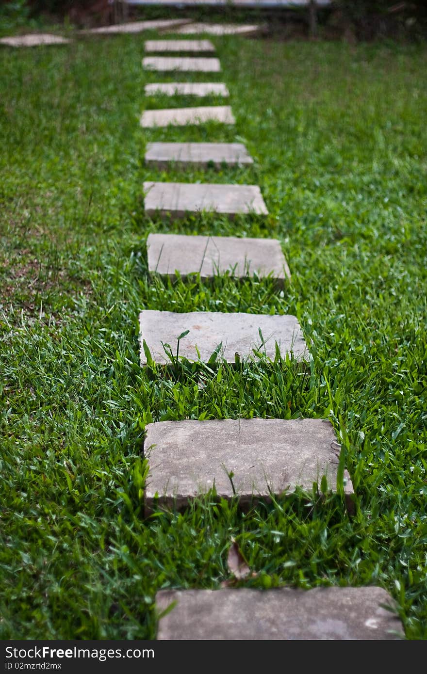 Box on the ground in garden