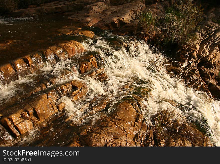 Picture of a water falling from a waterfall