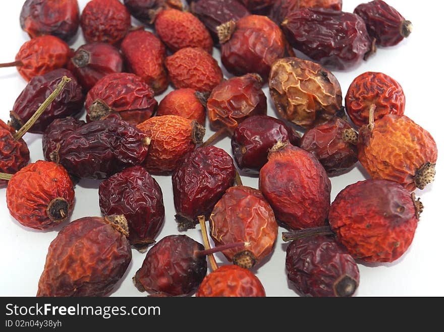 Dried berries of a dogrose