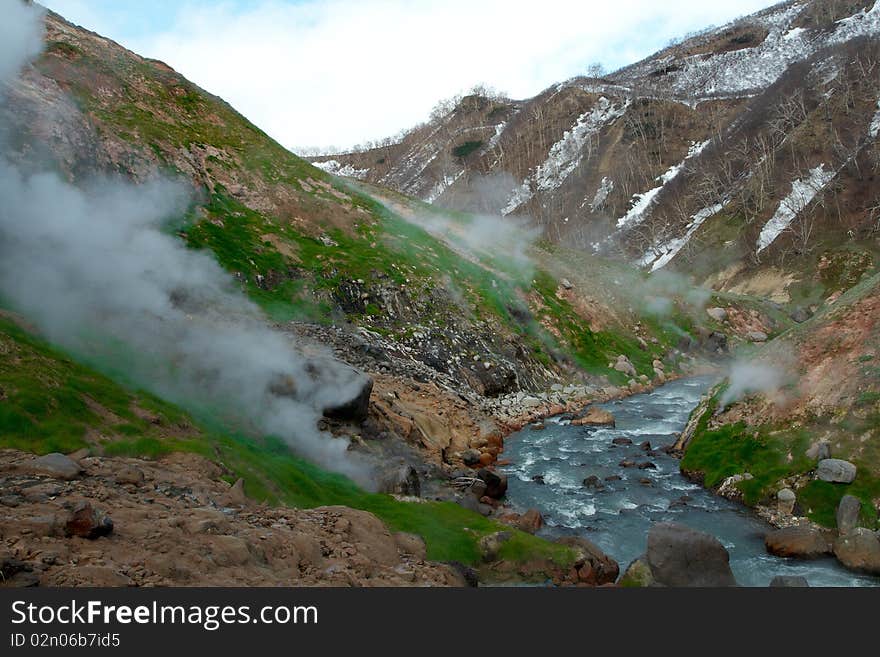 Valley of Geysers, Kamchatka, Kronotsky reserve. Valley of Geysers, Kamchatka, Kronotsky reserve