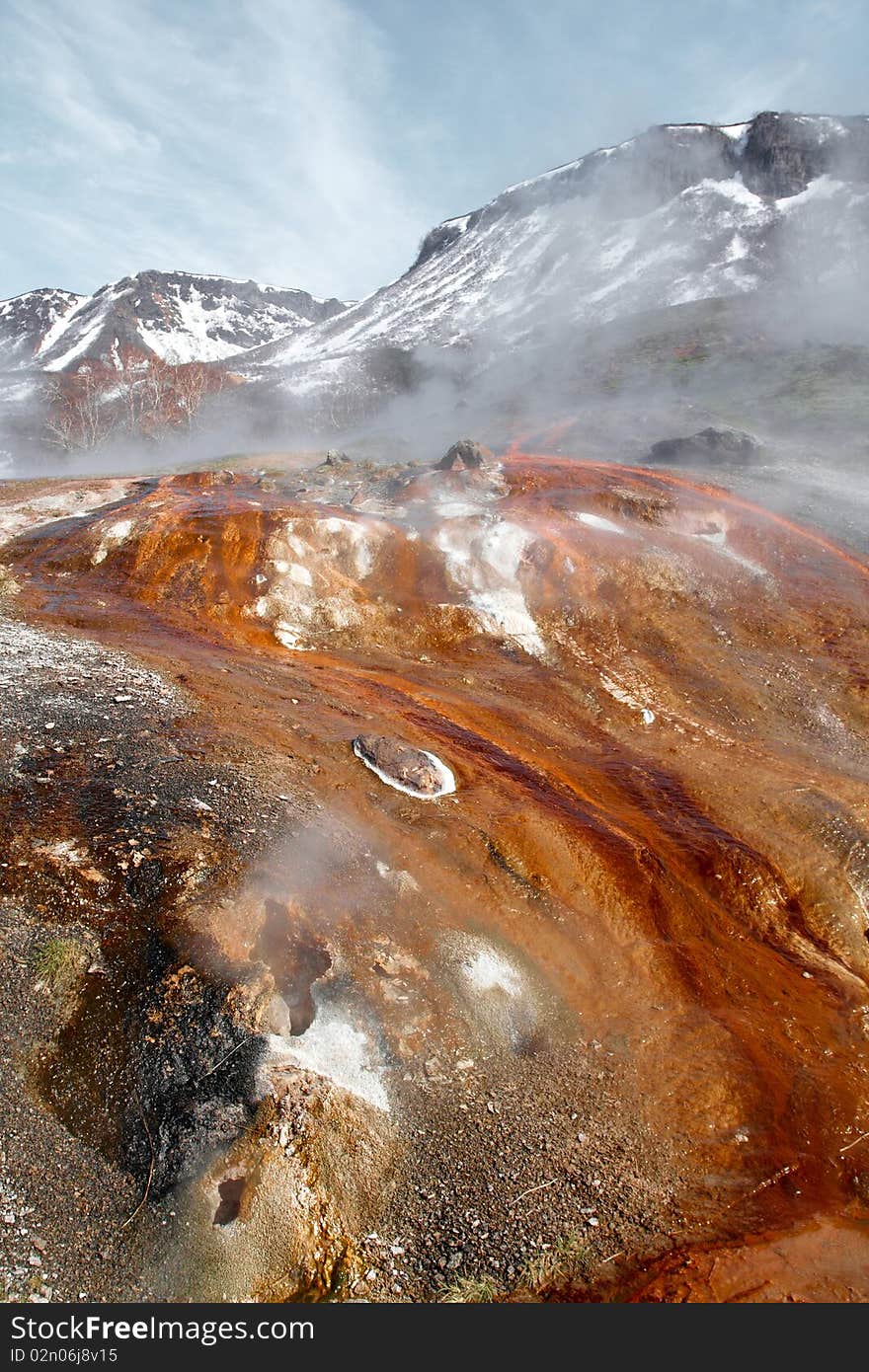 Valley of Geysers, Kamchatka, Kronotsky reserve. Valley of Geysers, Kamchatka, Kronotsky reserve