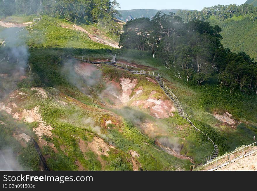 Valley of Geysers, Kamchatka, Kronotsky reserve. Valley of Geysers, Kamchatka, Kronotsky reserve