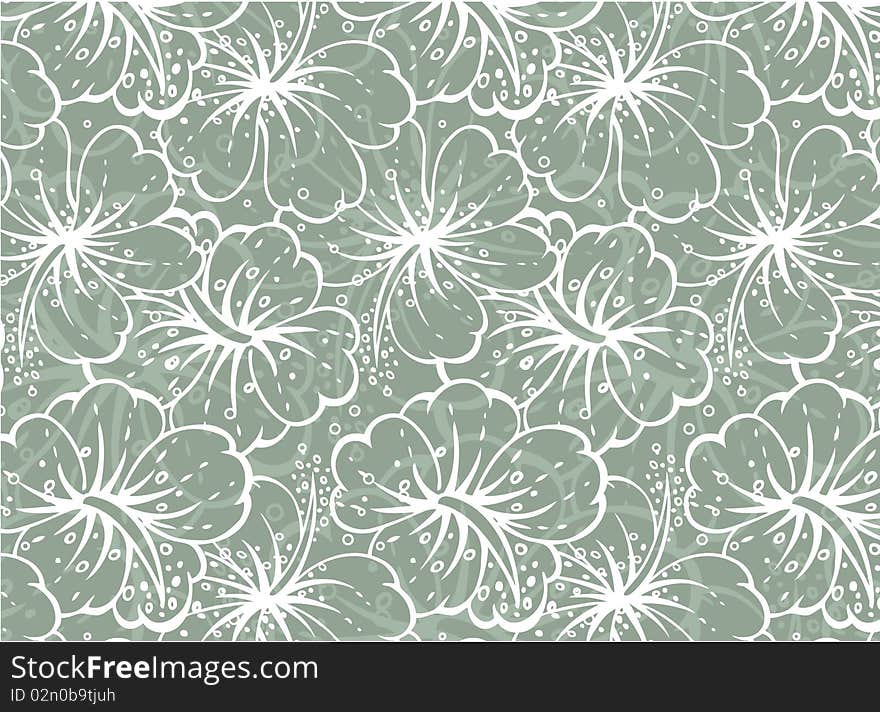 Summer flowers pattern,  illustration