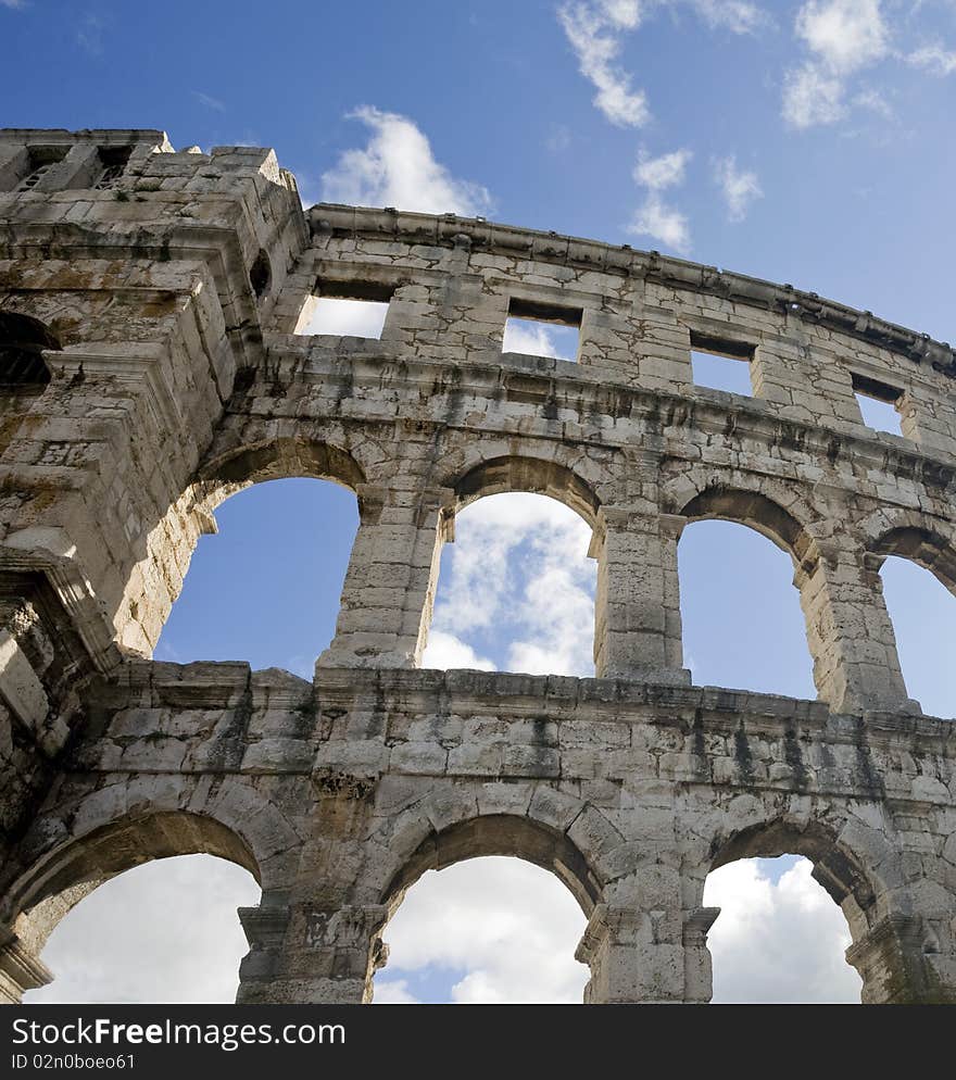 One of the world's best preserved amphitheaters in Pula croatia. One of the world's best preserved amphitheaters in Pula croatia.