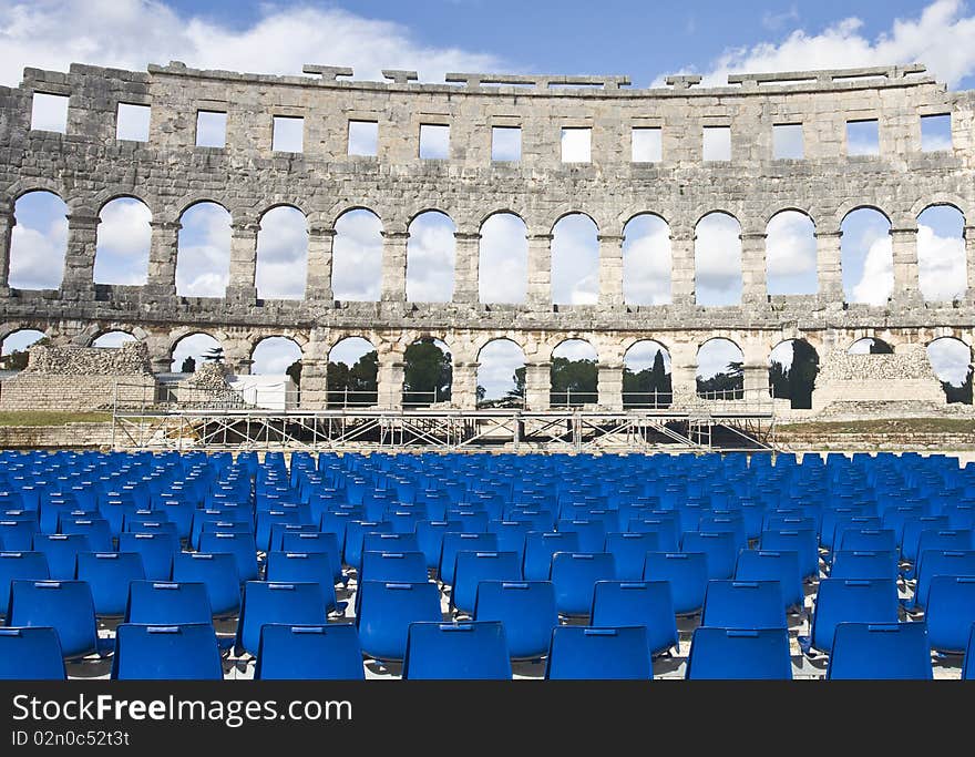 One of the world's best preserved amphitheaters in Pula croatia. One of the world's best preserved amphitheaters in Pula croatia.