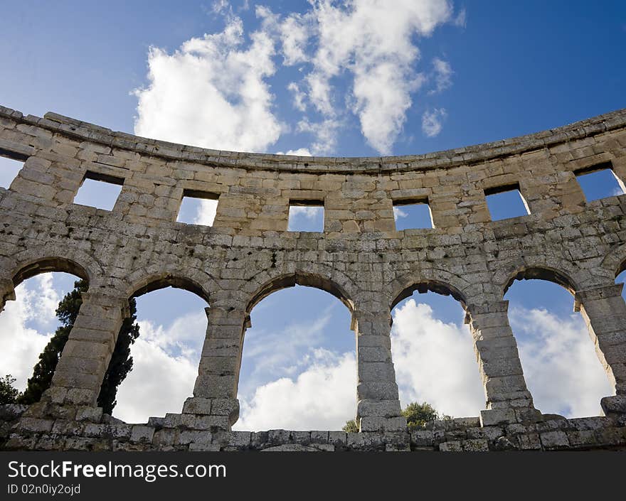 One of the world's best preserved amphitheaters in Pula croatia. One of the world's best preserved amphitheaters in Pula croatia.