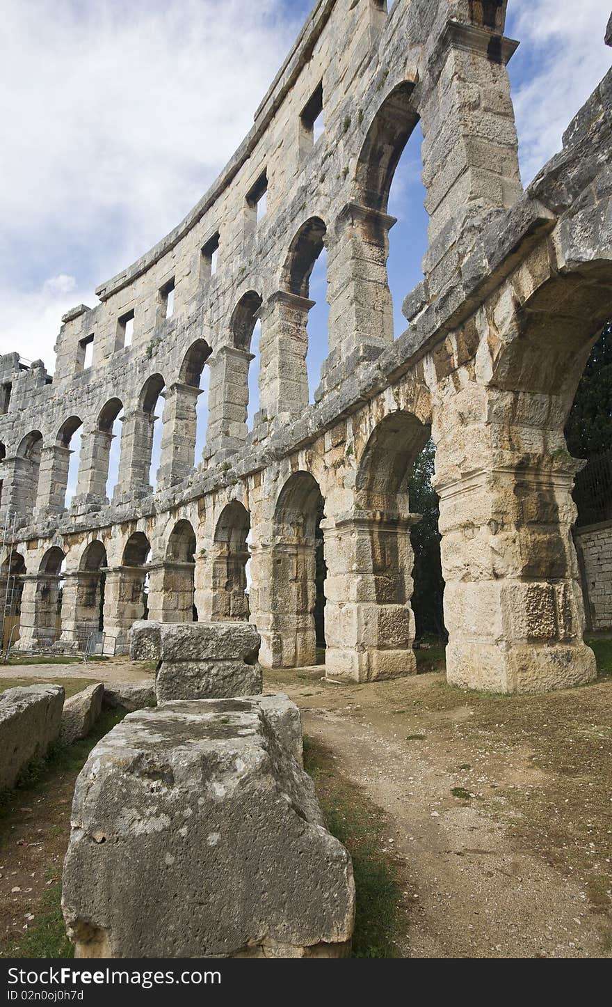 One of the world's best preserved amphitheaters in Pula croatia. One of the world's best preserved amphitheaters in Pula croatia.