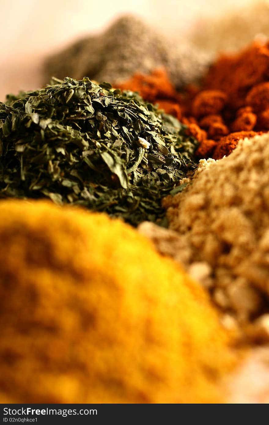 Piles Of Spices