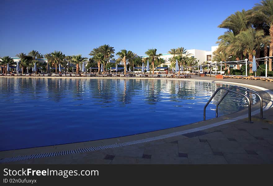 The pool at the hotel. Sharm El-sheikh. Egypt.