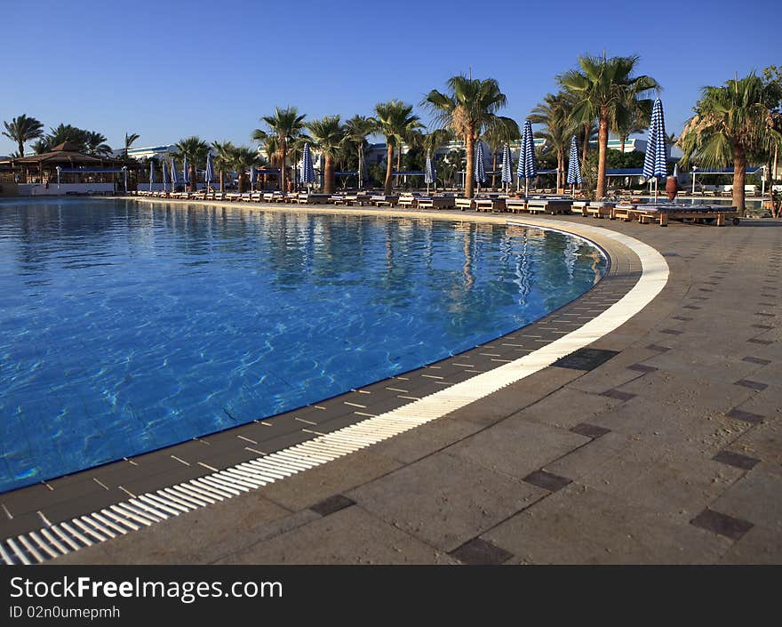 The pool at the hotel. Sharm El-sheikh. Egypt.