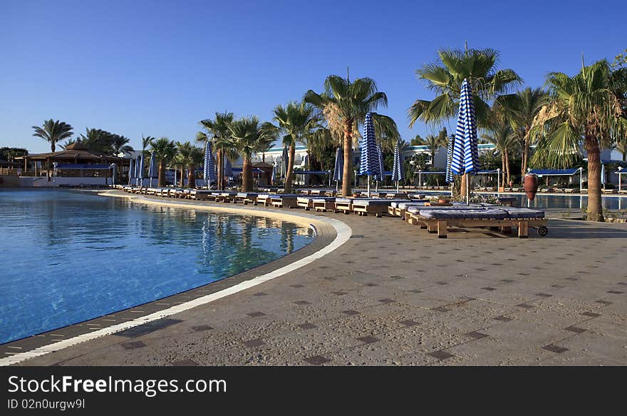 The pool at the hotel. Sharm El-sheikh. Egypt.