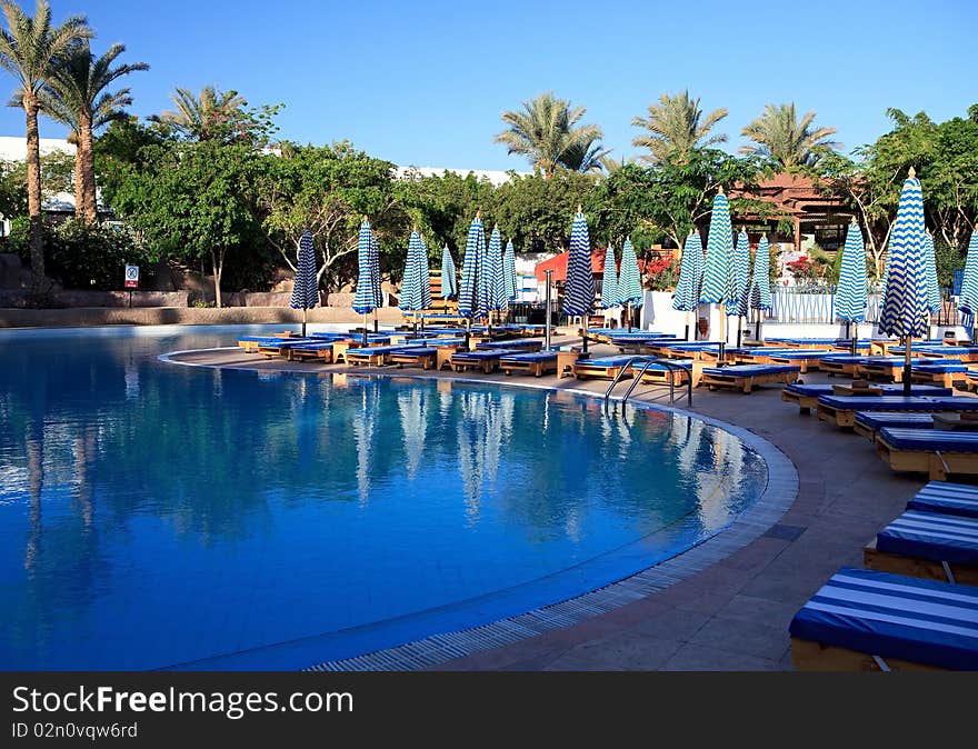 The pool at the hotel. Sharm El-sheikh. Egypt.