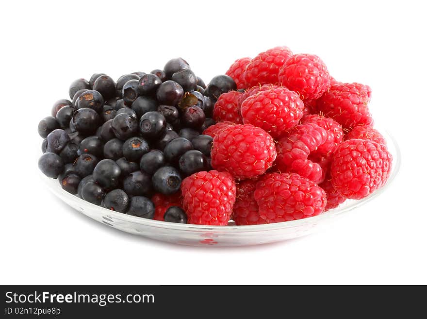 The Berries Raspberries And Blueberries