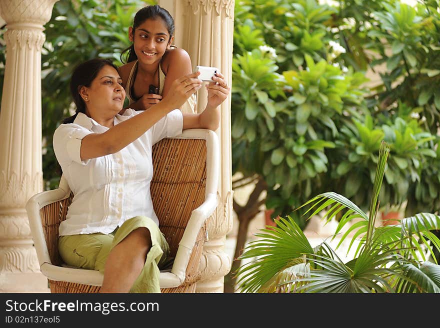 Loving mother with daughter