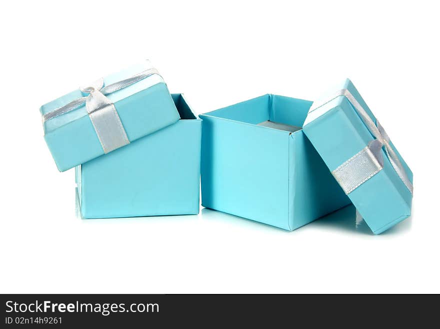 Two Open Blue Box