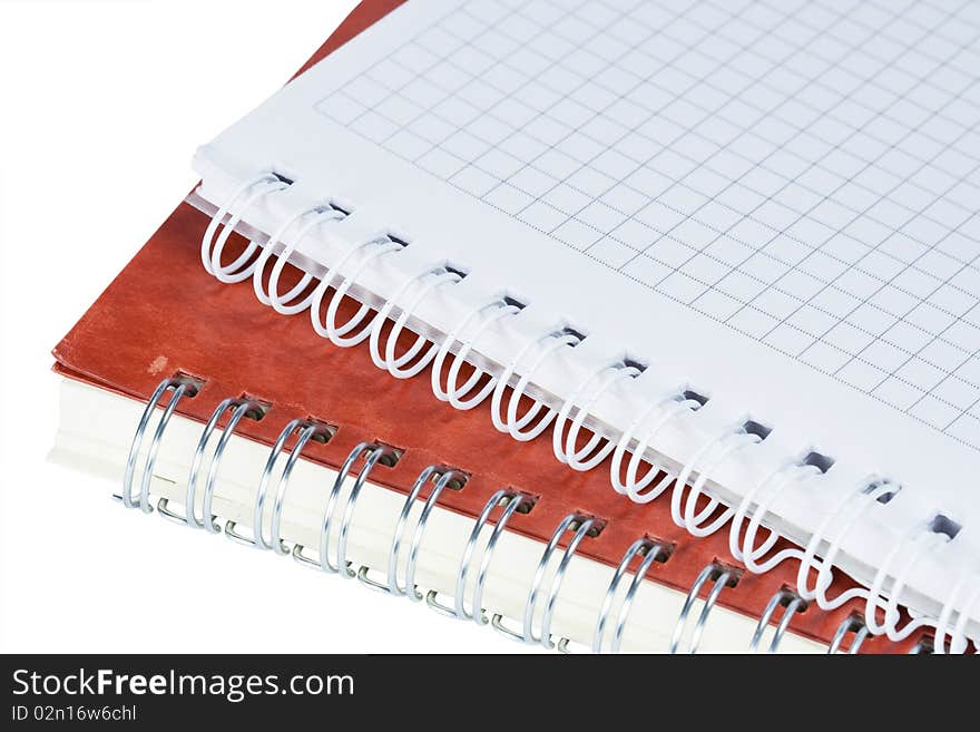 Two copy-books on spring on white background