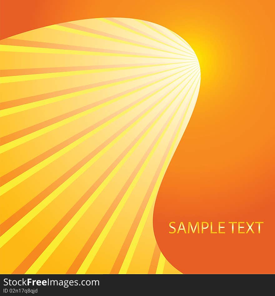 Sunburst with a place for your text. Vector illustration