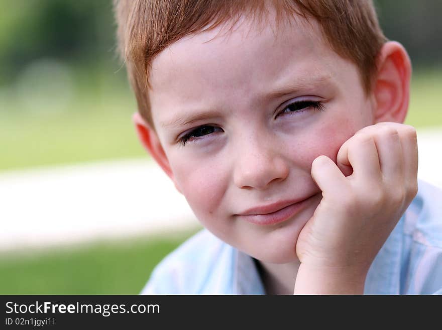 Portrait of beautiful little boy