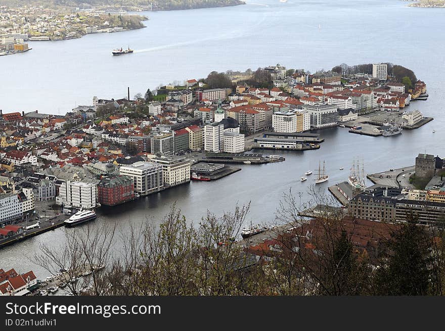 The Bergen harbor