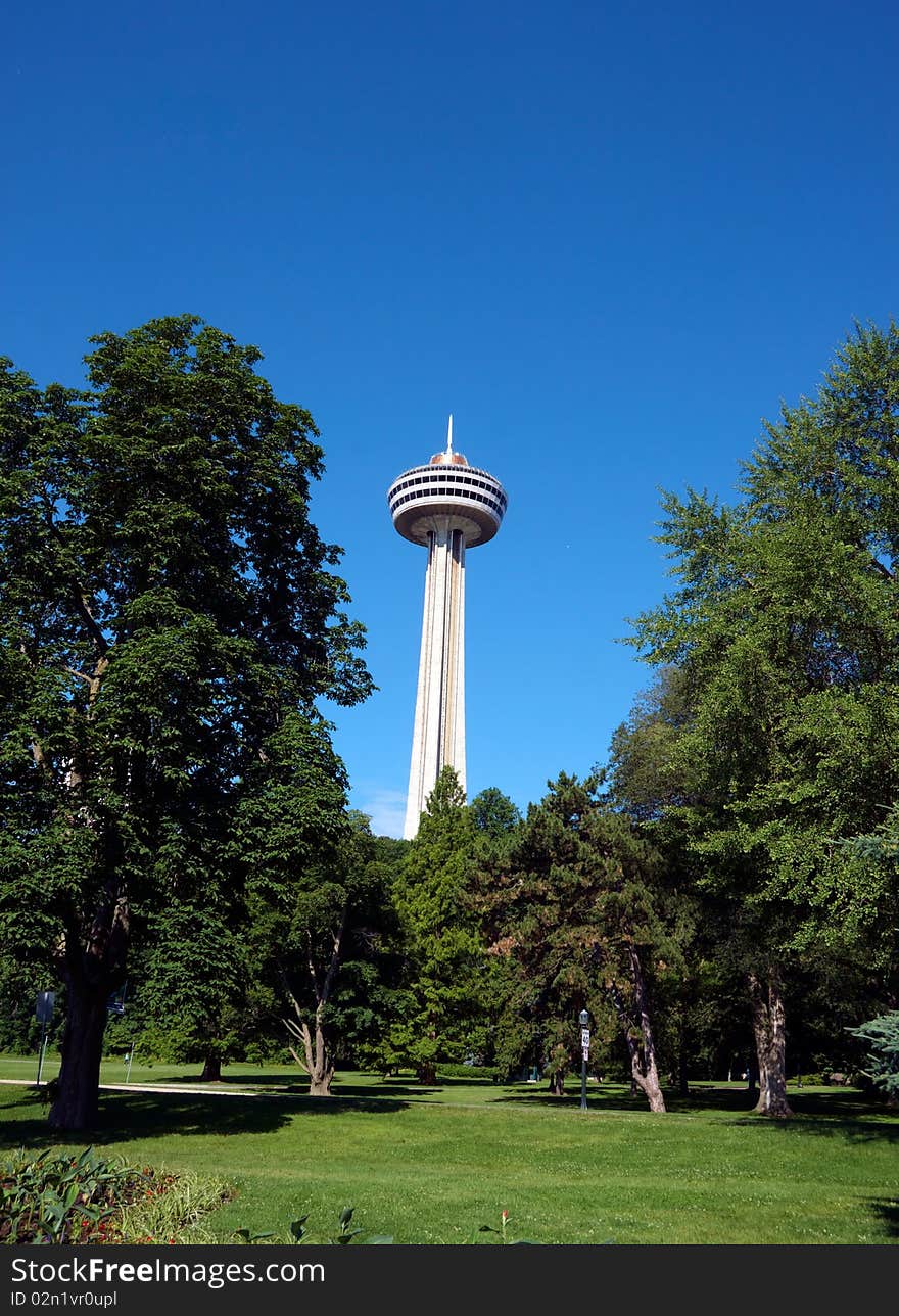 Tower with trees