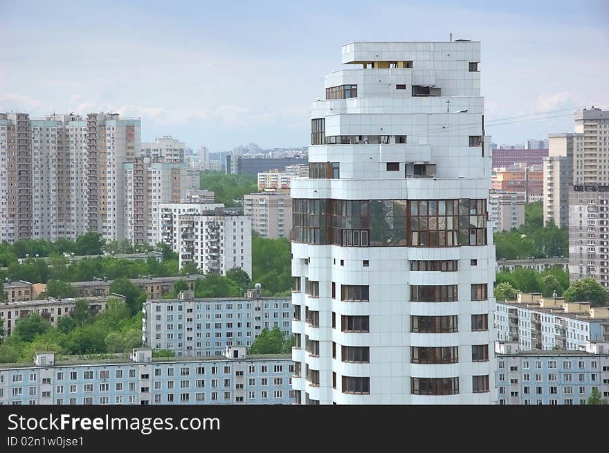 A panoramic view of the moscow city. A panoramic view of the moscow city