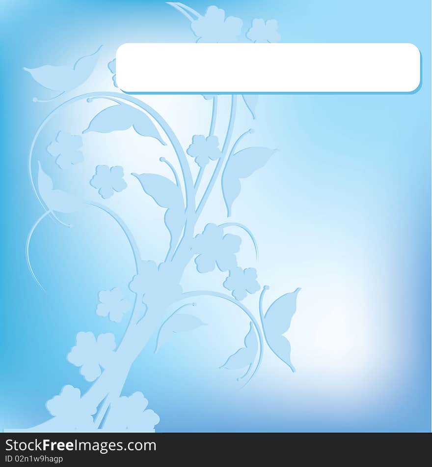 Blue Floral Template