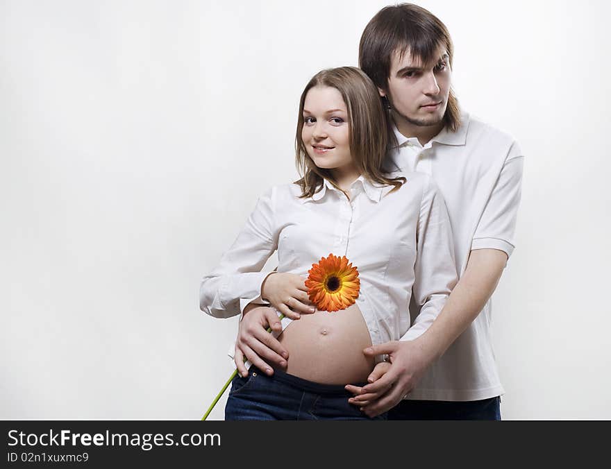 Happy couple waiting for baby