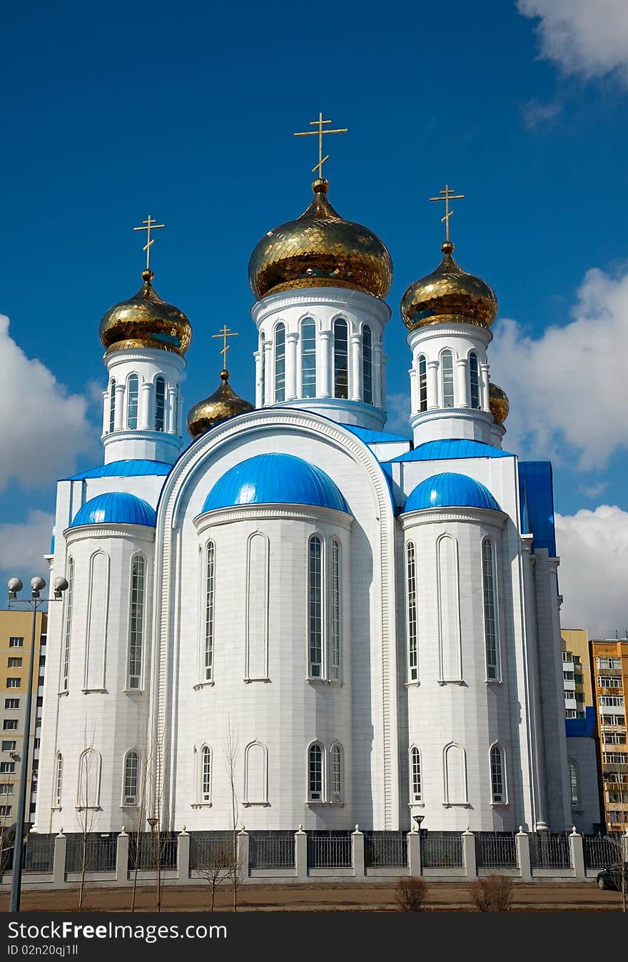 Gold cupolas.