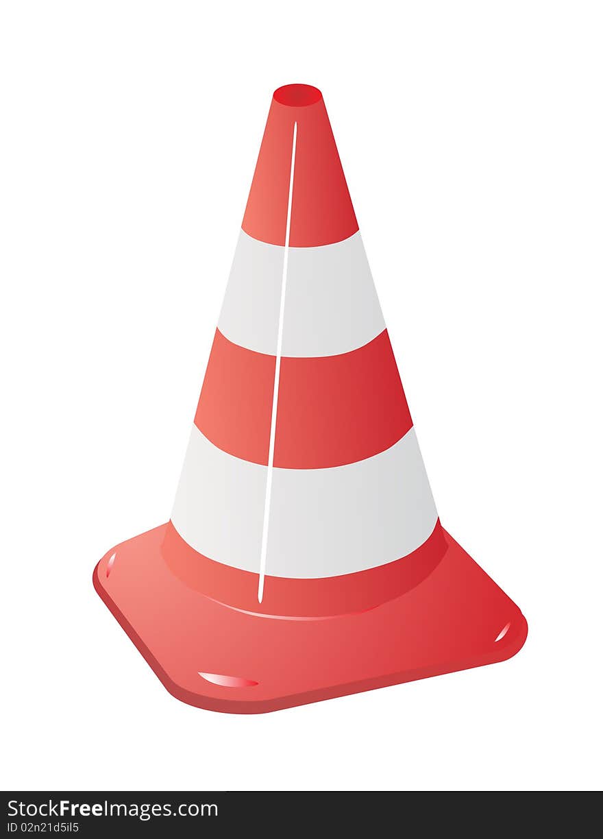 Traffic cones isolatet on white background